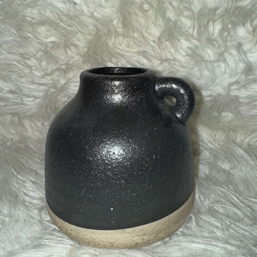 Black and Tan Ceramic Vase